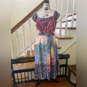 Julia Jordan MIDI Sundress ~ Tie Belt ~ Pockets ~ 10